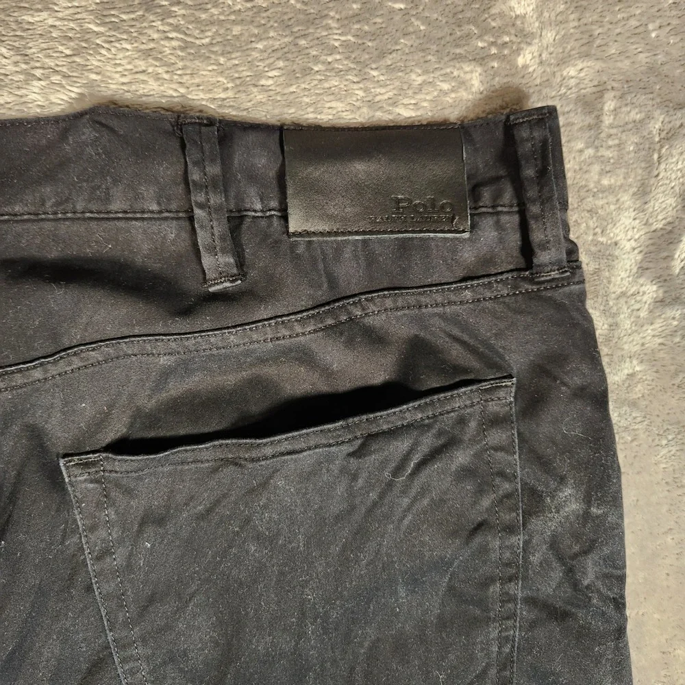 Polo Ralph Lauren Pants Mens 46x30 Black Straight Leg Cotton Stretch